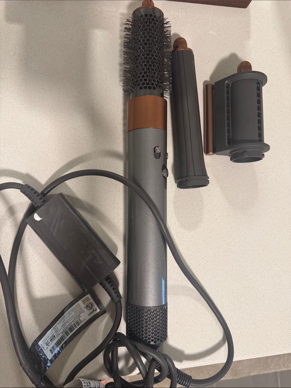 Dyson Hot Air Styling Brush with 3 Interchangeable Barrels - Gunmetal & Copper